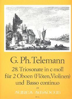 Telemann, Georg Philipp: Triosonate c-Moll Nr.28 für 2 Oboen und Bc 