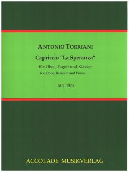 Torriani, Antonio: Capriccio 'La Speranza' op.5 für Oboe, Fagott und Klavier, Partitur und Stimmen 