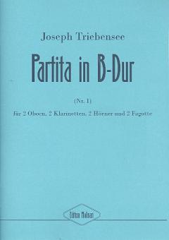 Triebensee, Joseph: Partita B-Dur für 2 Oboen, 2 Klarinetten, 2 Hörner und 2 Fagotte, Partitur und Stimmen 
