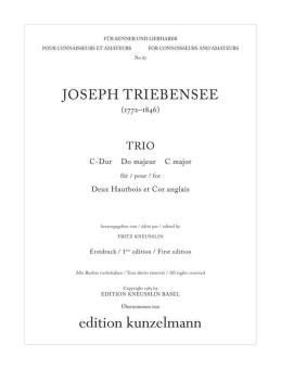 Triebensee, Joseph: Trio C-Dur für 2 Oboen und Englischhorn, Stimmen 