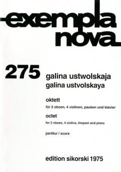 Ustwolskaja, Galina: Oktett für 2 Oboen, 4 Violinen, Pauken und Klavier, Partitur 