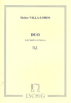 Villa-Lobos, Heitor: Duo pour hautbois et basson partition 