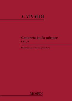 Vivaldi, Antonio: Concerto fa minore RV455 per oboe e archi per oboe e piano 