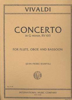 Vivaldi, Antonio: Concerto g minor RV103 for flute, oboe and bassoon, parts 