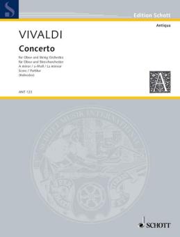 Vivaldi, Antonio: Konzert a-Moll RV461 für Oboe, Streicher und Bc, Partitur (=Cembalo/Klavier) 