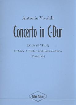 Vivaldi, Antonio: Konzert C-Dur RV446 für Oboe, Streicher und Bc, Partitur 