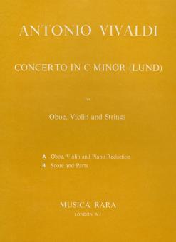 Vivaldi, Antonio: Konzert c-Moll für Oboe, Violine, Streichorchester und Bc, Klavierauszug 