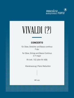 Vivaldi, Antonio: Konzert RV458 für Oboe, Streicher und Bc., für Oboe und Klavier 