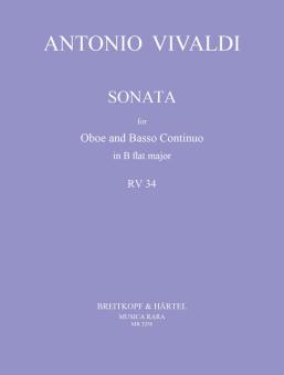 Vivaldi, Antonio: Sonata B flat major RV34 for oboe and bc 