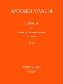 Vivaldi, Antonio: Sonata g minor RV28 for oboe and bc 