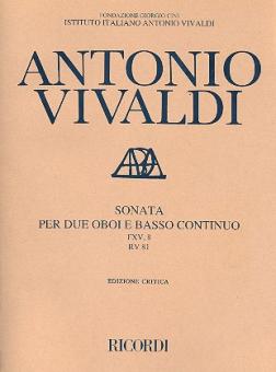 Vivaldi, Antonio: Sonate RV81 für 2 Oboen und Bc Partitur und Stimmen 