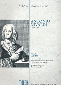 Vivaldi, Antonio: Trio für konzertierende Altblockflöte, Oboe und Bc 