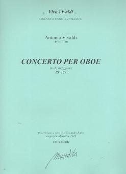 Vivaldi, Antonio: VIVARV184 Konzert C-Dur RV184 für Oboe und Streicher, Partitur und Stimmen (Bc nicht ausgesetzt) (Streicher 1-1-1-1) 