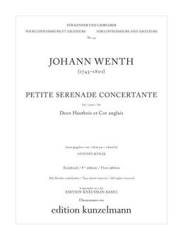 Wenth, Johann: Petite serenade concertante F-Dur für 2 Oboen und Englischhorn, Stimmen 
