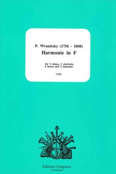 Wranitzky, Paul: Harmonie in F für 2 Oboen, 2 Klarinetten, 2 Hörner und, 2 Fagotte, Partitur+Stimmen 