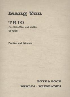 Yun, Isang: Trio für Flöte, Oboe und Violine, Partitur und Stimmen 