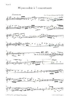 Zelenka, Jan Dismas: Hipocondrie à 7 concertanti für 2 Oboen, Fagott, 2 Violinen, Viola und Violoncello (Kontrabass), Bläserstimmen 