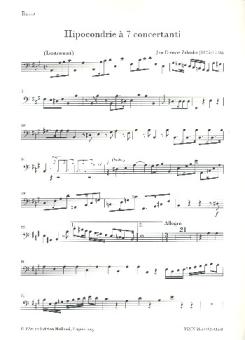 Zelenka, Jan Dismas: Hipocondrie à 7 concertanti für 2 Oboen, Fagott, 2 Violinen, Viola und Violoncello (Kontrabass), Violoncello (Kontrabass) 